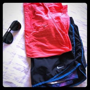 Nike Dri Fit work out short and racer back tank